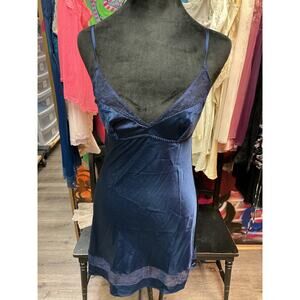 VICTORIA'S SECRET NAVY BLUE SLIP DRESS